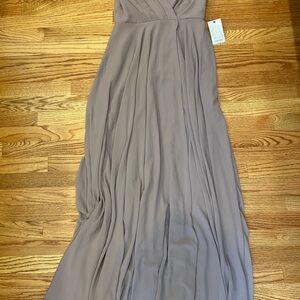 Gorgeous Lulu’s dusty mauve long spaghetti strap dress